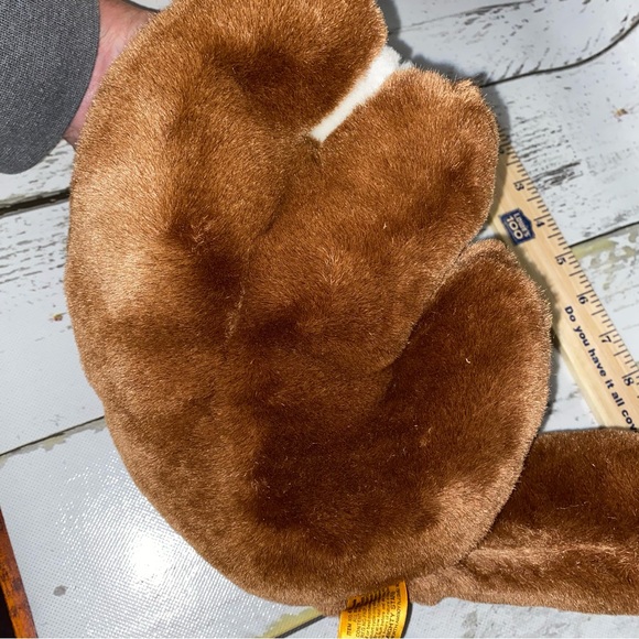 Vintage 24K Polar Puff SHY FOX Plush Toy Stuffed Animal RARE ‘89 Glass Eyes - Picture 11 of 13